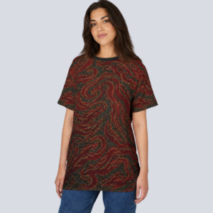 Red Marble Swirl Print Tee