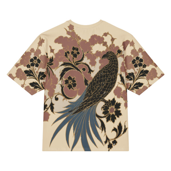 all-over-print-oversized-cotton-t-shirt-white-back-6a82ea759bcd6.jpg Botanical Bird Cream Print Tee