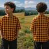 Amber Crosshatch Printed Tee