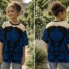 Baroque Blue Floral Print Tee