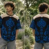 Baroque Blue Floral Print Tee