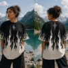 Black Flame Print Tee