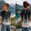 Black Flame Print Tee