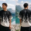 Black Flame Print Tee