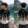 Black Flame Print Tee