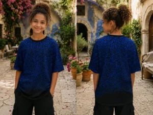 Blue Maze Gradient Print Tee