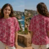 Crimson Kaleidoscope Printed Tee
