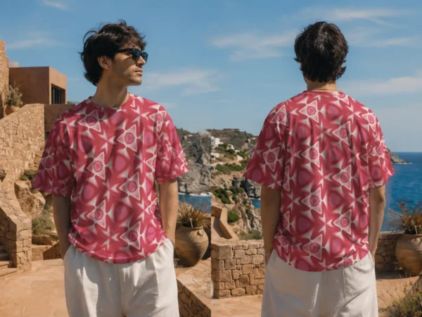 Crimson Kaleidoscope Printed Tee
