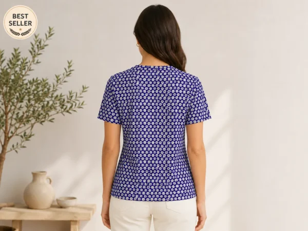 Indigo Bloom Printed Tee