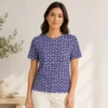 Indigo Bloom Printed Tee