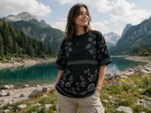 Noir Floral main Noir Floral Print Tee