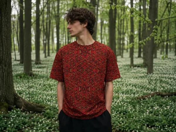 Red Mirage Printed Tee
