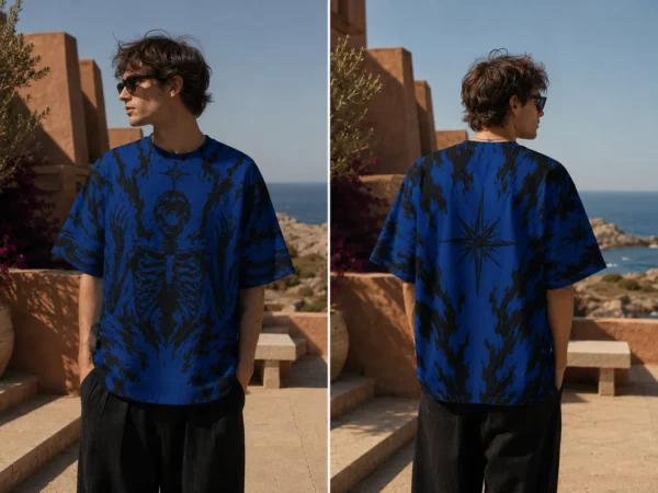 Skeleton Star Male Skeleton Star Print Tee