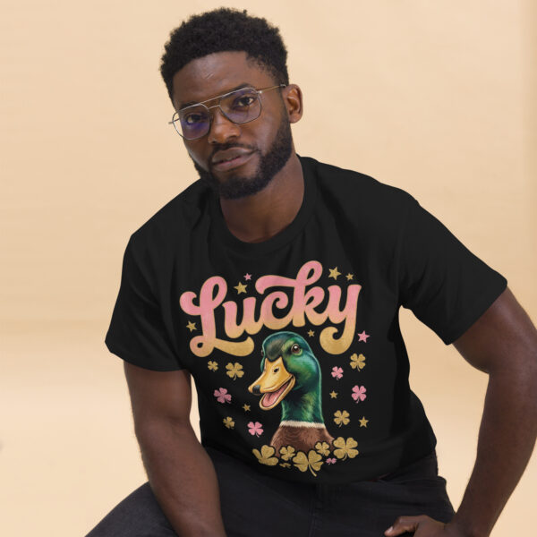 unisex-classic-tee-black-front-2-6a8034b51afa3.jpg Lucky Duck Graphic Tee