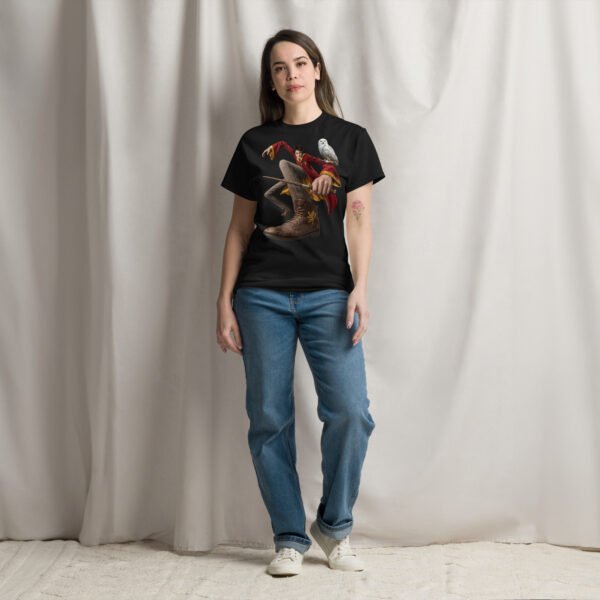 unisex-classic-tee-black-front-6a80454d19d89.jpg Young Wizard Graphic Tee
