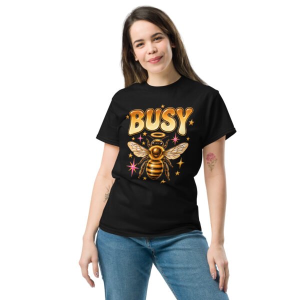 unisex-classic-tee-black-front-6a80520ee97c9.jpg Busy Bee Graphic Tee