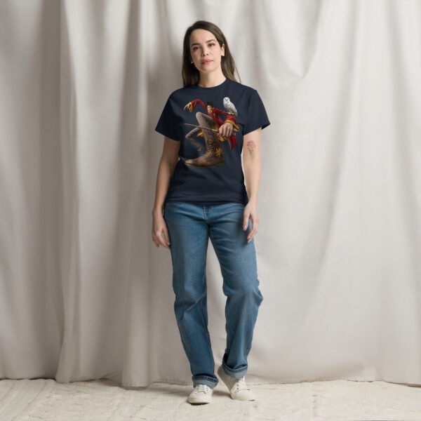unisex-classic-tee-navy-front-6a80454d19dd4.jpg Young Wizard Graphic Tee