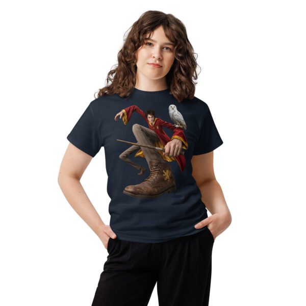 unisex-classic-tee-navy-front-6a80454d1a32a.jpg Young Wizard Graphic Tee