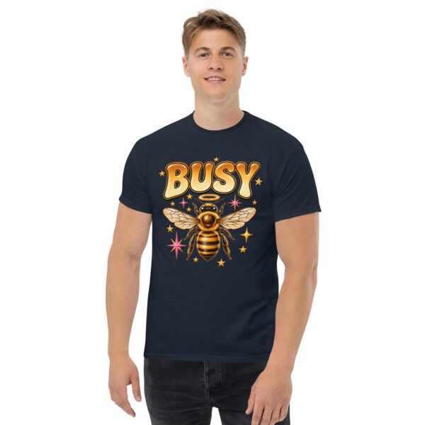 unisex-classic-tee-navy-front-6a80520ee932d.jpg Busy Bee Graphic Tee