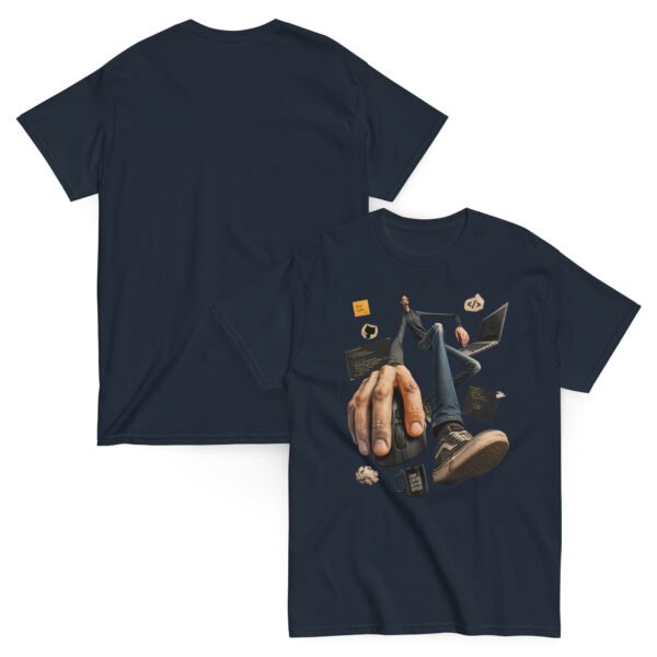 unisex-classic-tee-navy-front-and-back-6a8037a755463.jpg Programmer Graphic Tee