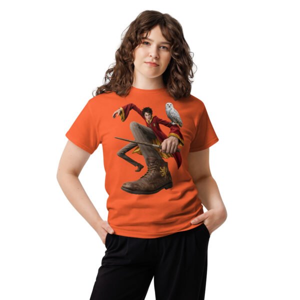 unisex-classic-tee-orange-front-6a80454d1a366.jpg Young Wizard Graphic Tee