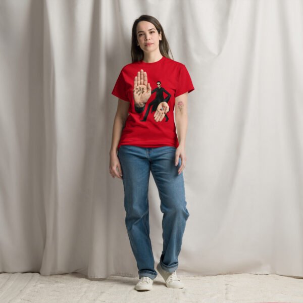 unisex-classic-tee-red-front-6a804e5ca2759.jpg Neo Graphic Tee