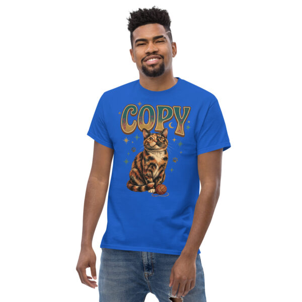 unisex-classic-tee-royal-front-2-6a802ed96b097.jpg Copy Cat Graphic Tee