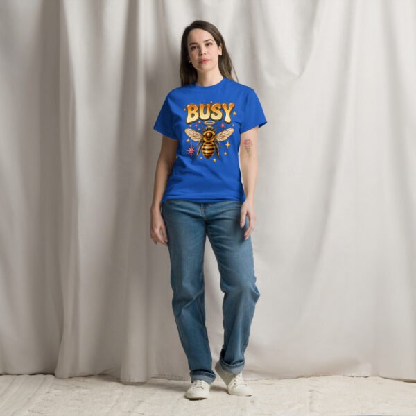 unisex-classic-tee-royal-front-6a80520ee9cb1.jpg Busy Bee Graphic Tee