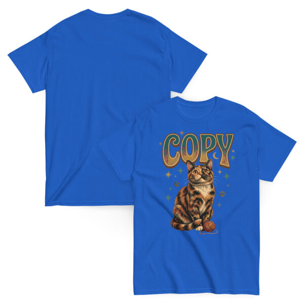 unisex-classic-tee-royal-front-and-back-6a802ed96bb60.jpg Copy Cat Graphic Tee