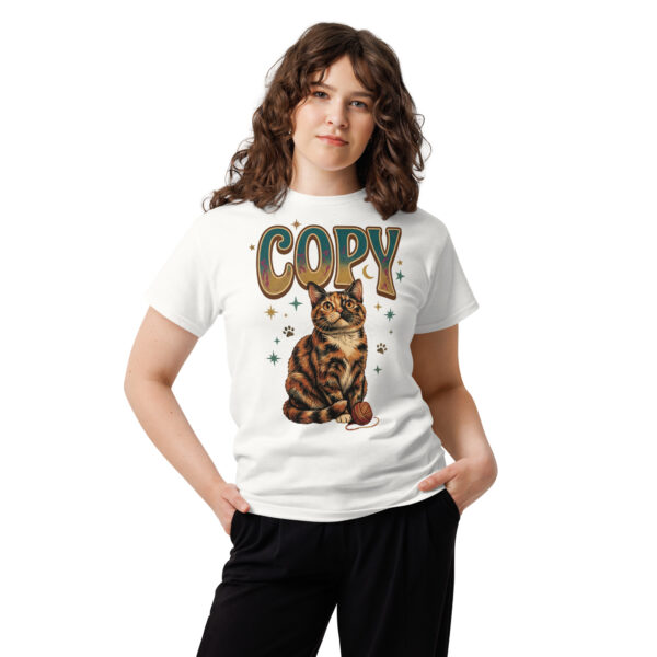 unisex-classic-tee-white-front-6a802ed96c071.jpg Copy Cat Graphic Tee