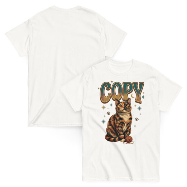 unisex-classic-tee-white-front-and-back-6a802ed96bb97.jpg Copy Cat Graphic Tee