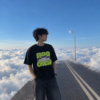 Black t-shirt with lime green 3D bubble letters reading BOO CREW and three cool ghosts wearing black sunglasses.