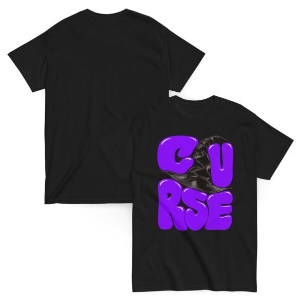 unisex-classic-tee-black-front-and-back-6aa50df613c0a.jpg Curse Witch Hat Graphic T-Shirt