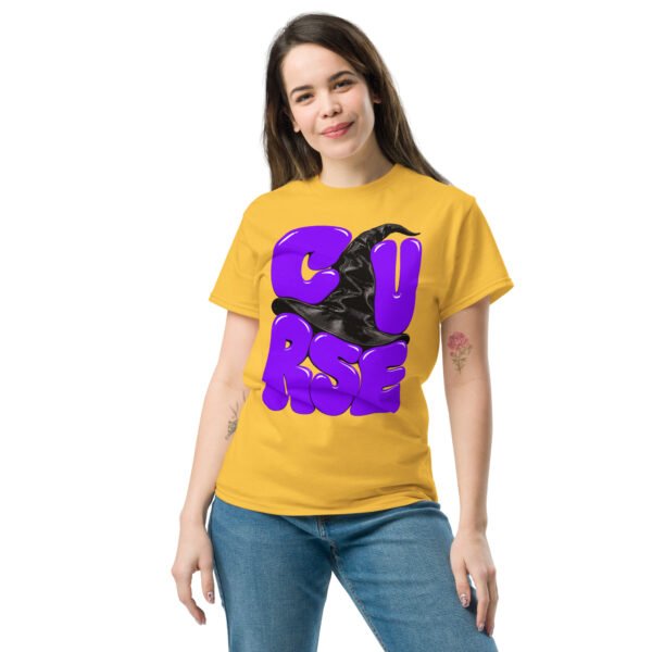 unisex-classic-tee-daisy-front-6aa50df613756.jpg Curse Witch Hat Graphic T-Shirt