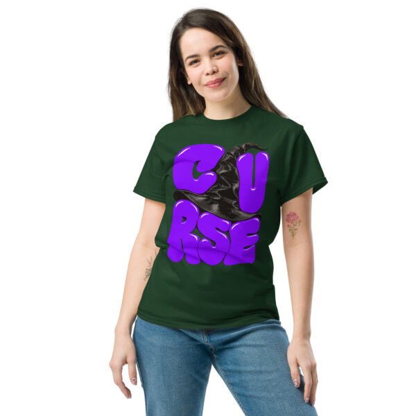 unisex-classic-tee-forest-green-front-6aa50df6137cb.jpg Curse Witch Hat Graphic T-Shirt