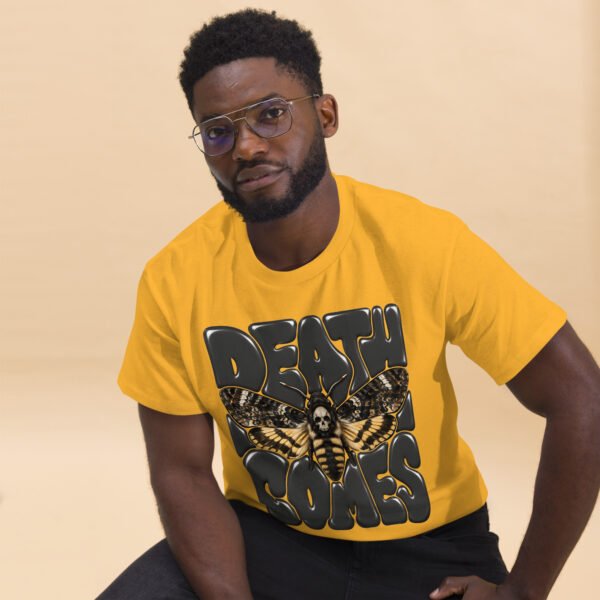 unisex-classic-tee-gold-front-2-6aa69767ceb54.jpg Death Comes Graphic T-Shirt