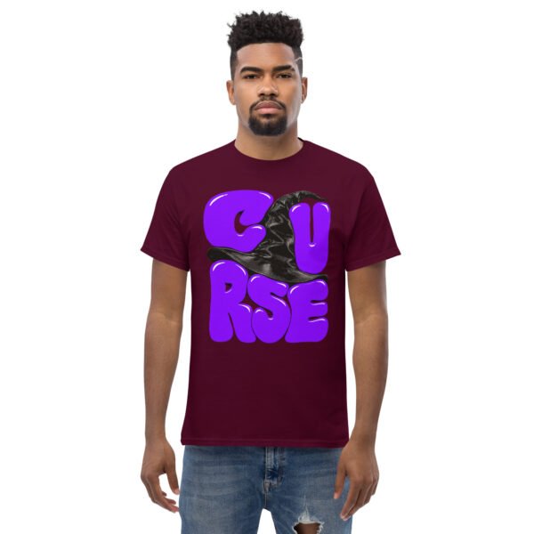unisex-classic-tee-maroon-front-6aa50df6130ff.jpg Curse Witch Hat Graphic T-Shirt