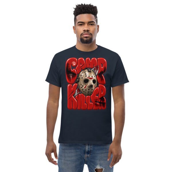 unisex-classic-tee-navy-front-6aa94d075c4d7.jpg Camp Killer Slasher Graphic T-Shirt