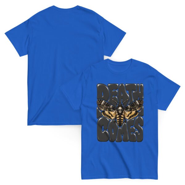 unisex-classic-tee-royal-front-and-back-6aa69767cfc6b.jpg Death Comes Graphic T-Shirt